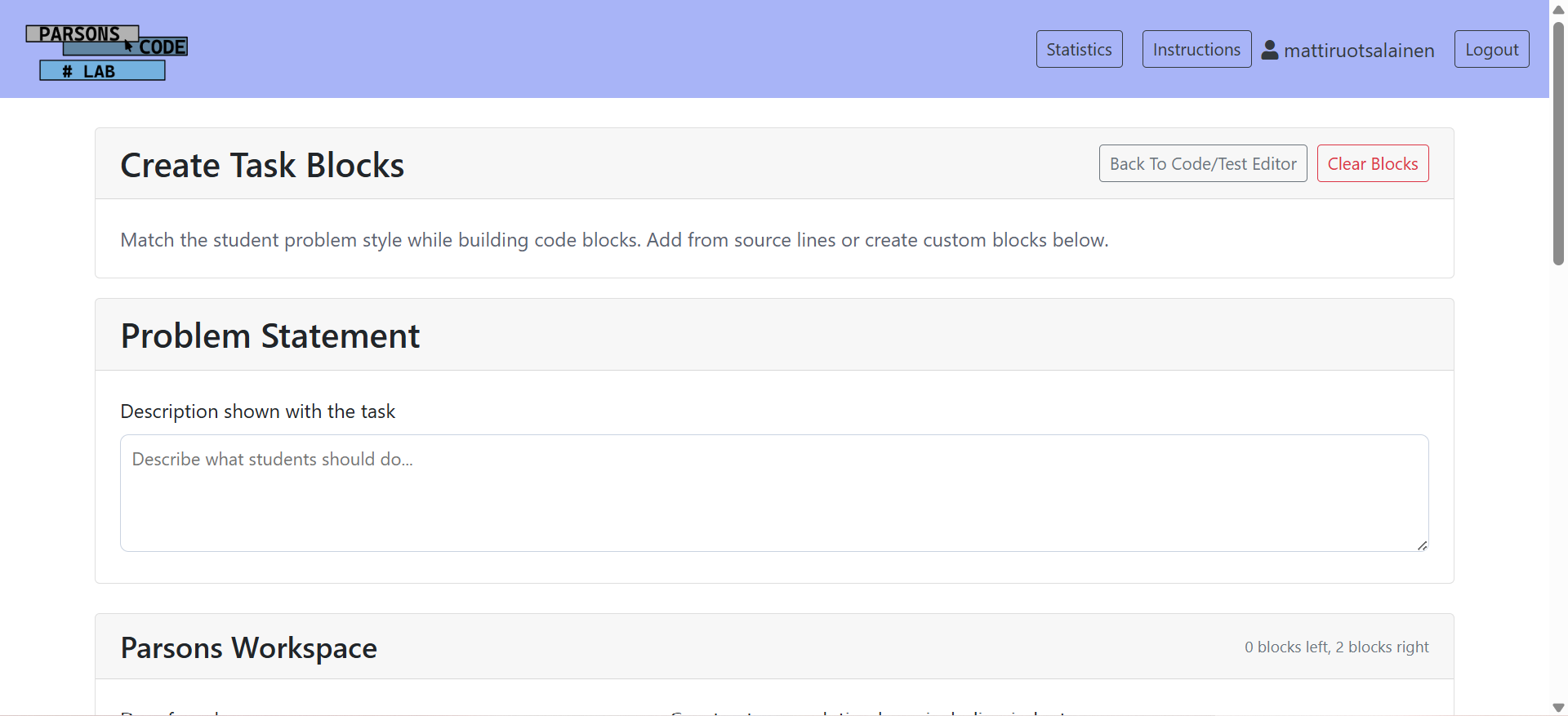 Block builder page pt1