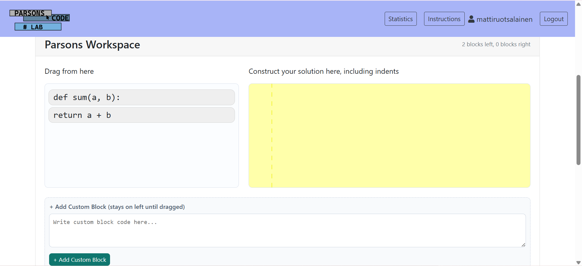 Block builder page pt2